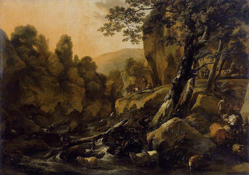 Nicolaes Pietersz. Berchem The Waterfall